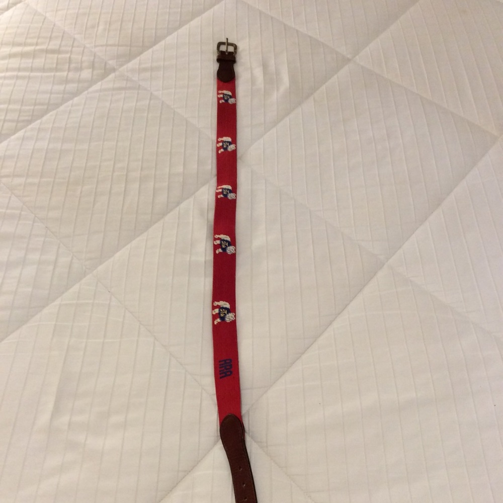 Red Smathers & Branson Needlepoint Golf Belt